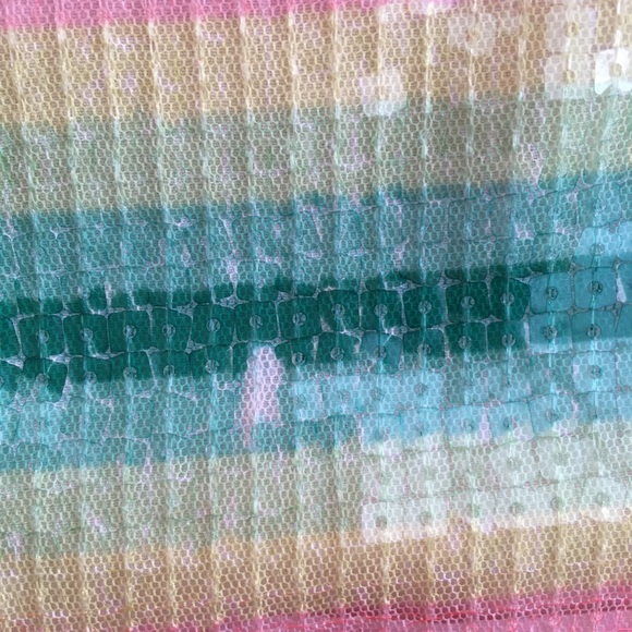 NWT J.Crew sequin watermelon stripe top Medium - Picture 5 of 7